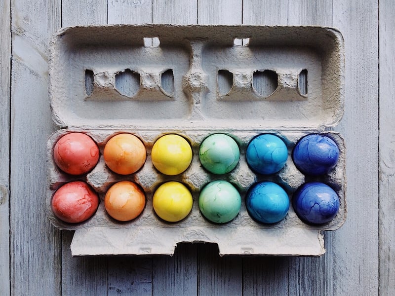 Egg carton caterpillar craft